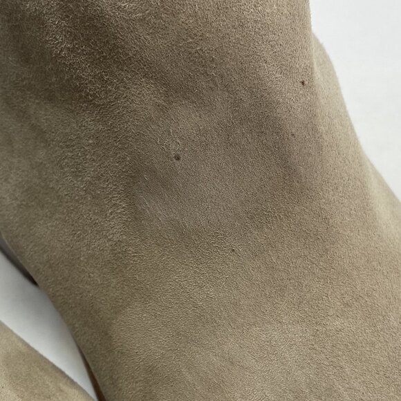 Sam Edelman Boots Womens 6.5 Petty Putty Taupe Suede Ankle Bootie Block Heels - Picture 11 of 16